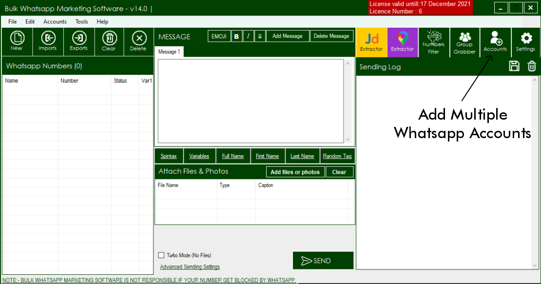Bulk Whatsapp Software With Multi Accounts Facility
